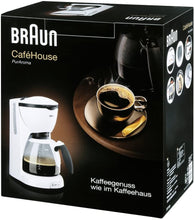Load image into Gallery viewer, Braun Cafe House Pure Aroma 10-Cup Drip Coffee Maker - 1000W, White
