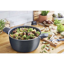 Load image into Gallery viewer, Tefal G6 Hard Stone - Set of 4 Pots with Lids: 20cm, 22cm &amp; 28cm + Shallow Pot: 26cm
